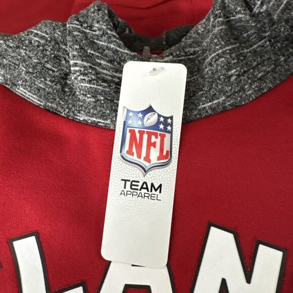 Atlanta Falcons Mens  X-Large Red Hoodie Sweatshirt Pull Over Sweater NFL New - Picture 7 of 9